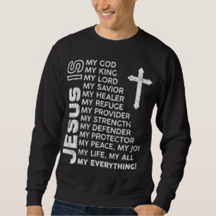 Christian Men Boys Kids Jesus Sweatshirt