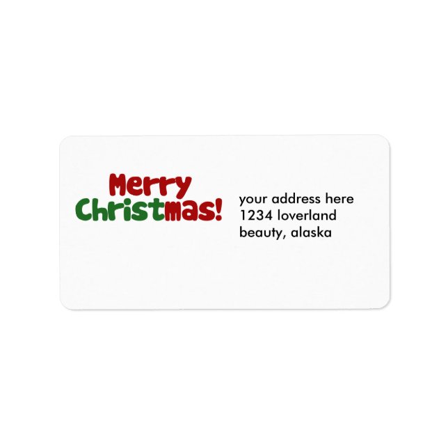 Christian Merry Christmas Label (Front)