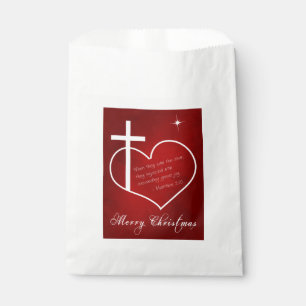 Christian Merry Christmas red Favour Bag