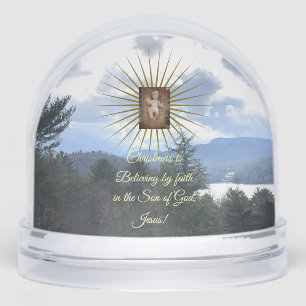 Christian Message, Christmas Snow Globe