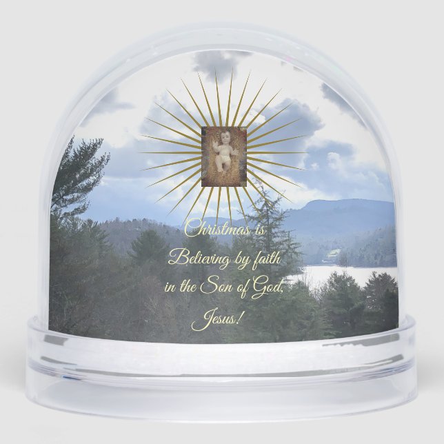 Christian Message, Christmas Snow Globe (Front)