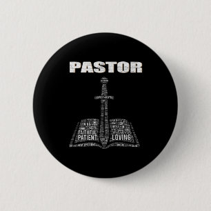 Christian Minister Word Cloud Church Pastor Apprec 2 Inch Round Button