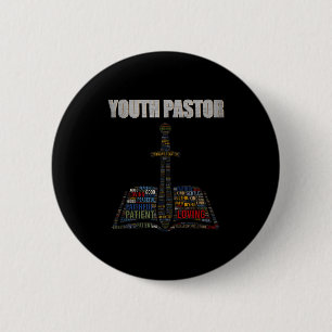 Christian Minister Word Cloud Youth Pastor Appreci 2 Inch Round Button