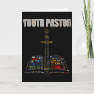 Christian Minister Word Cloud Youth Pastor Appreci Card