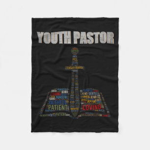 Christian Minister Word Cloud Youth Pastor Appreci Fleece Blanket