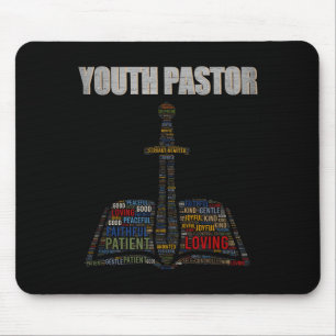 Christian Minister Word Cloud Youth Pastor Appreci Mouse Pad