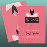 Christian Modern Pink Psalm 46:10 Ladies Luncheon Invitation<br><div class="desc">A cheerful religious invitation to customize for your next ladies' luncheon. Inspired by Psalm 46:10: He says, “Be still, and know that I am God; I will be exalted among the nations, I will be exalted in the earth.” A modern design using abstract, geometric flowers in pink, grey & black...</div>