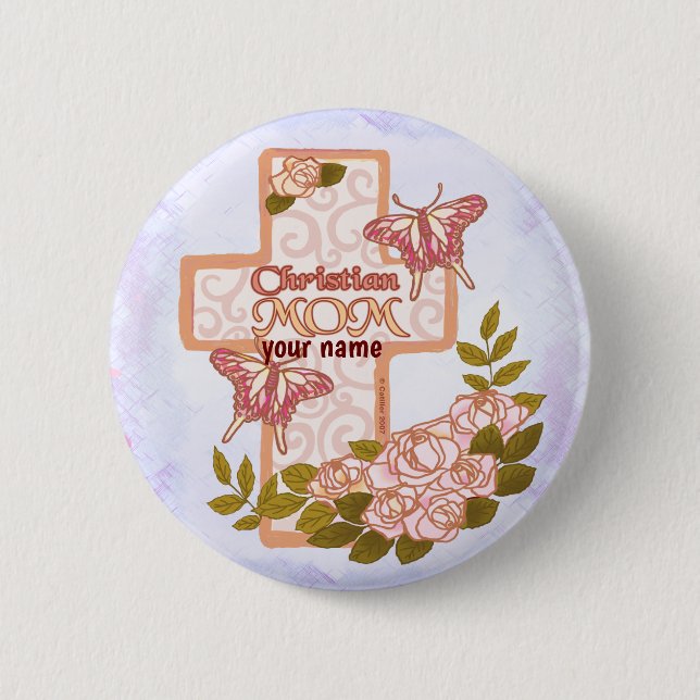 Christian Mom  pin button (Front)