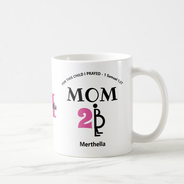 Christian MOM TO BE Monogram Coffee Mug (Right)