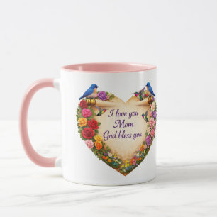 Christian Mother’s Day Gift Floral Heart Mug