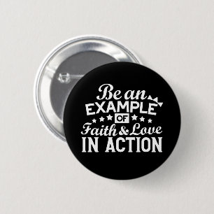 Christian Motivation Design – Faith, Love, and Act 2 Inch Round Button