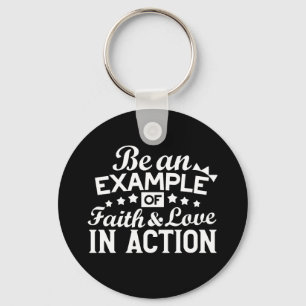 Christian Motivation Design – Faith, Love, and Act Keychain