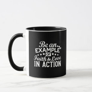 Christian Motivation Design – Faith, Love, and Act Mug