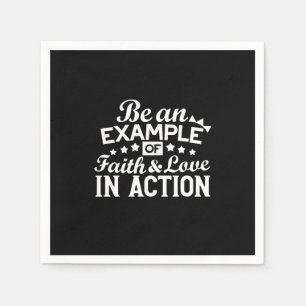 Christian Motivation Design – Faith, Love, and Act Napkin