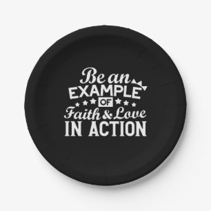Christian Motivation Design – Faith, Love, and Act Paper Plate