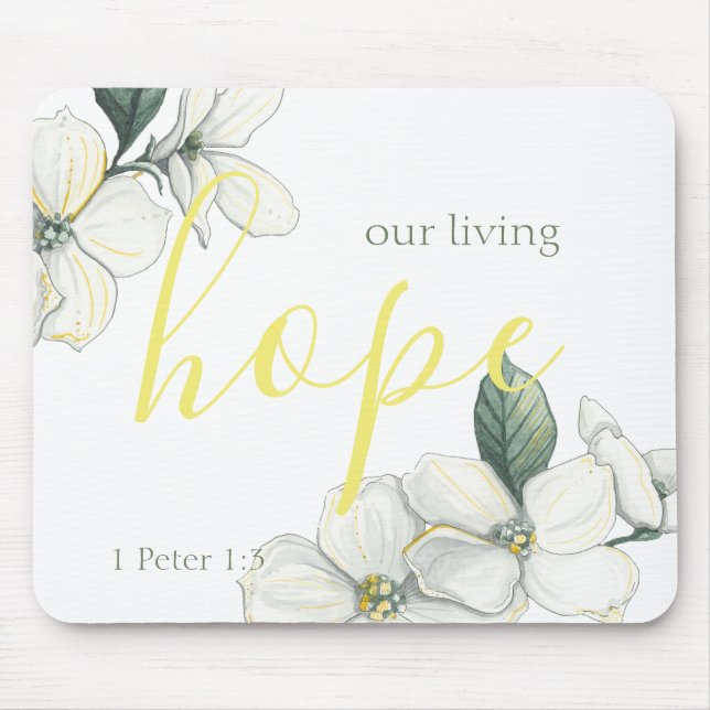 Christian Mouse Pad, Floral Mouse Pad (Front)