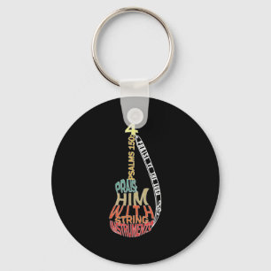 Christian Music Shirts For Men _ Praise Him B Play Keychain