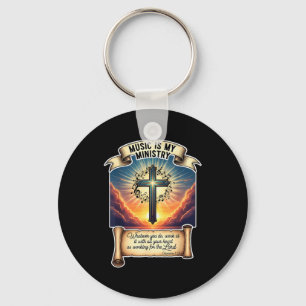 Christian Musician Music Is My Ministry Teacher Je Keychain