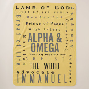 Christian Names Of God, Modern Simple Sherpa Blanket