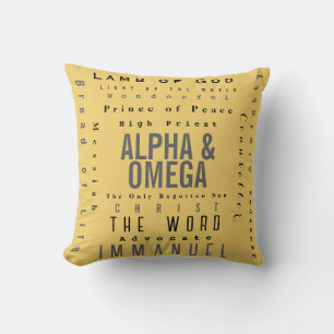 Christian Names Of God, Modern Simple Throw Pillow