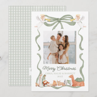 Christian Nativity Photo Greeting Christmas Card