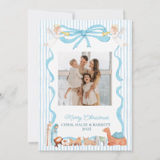 Christian Nativity Photo Greeting Christmas Card, Holiday Card