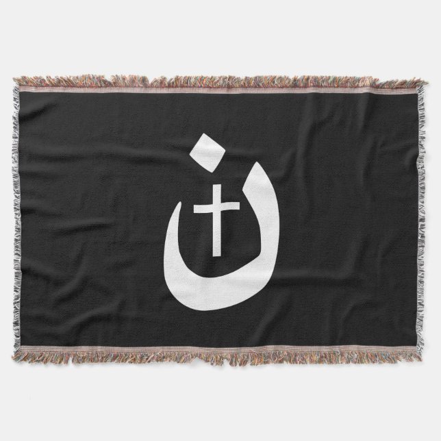 Christian Nazarene Cross Spiritual Throw Blanket (Front)