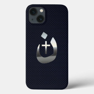 Christian Nazarene Cross Symbols on Blue iPhone 13 Case