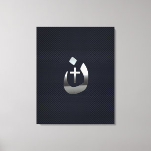 Christian Nazarene Solidarity on Carbon Canvas Print