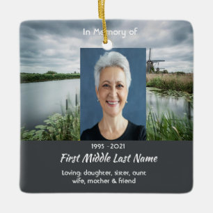 Christian Netherlands Windmill Memorial Keepsake  Ceramic Ornament