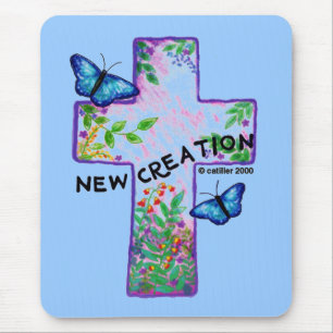 Christian New Creation Cross Mouse Pad