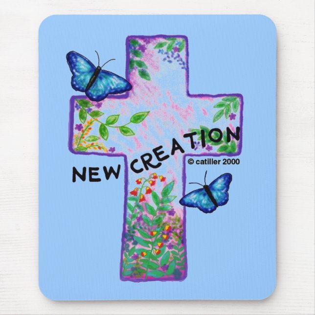 Christian New Creation Cross Mouse Pad (Front)