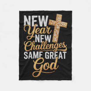 Christian New Years 2026 Happy New Year Same Great Fleece Blanket