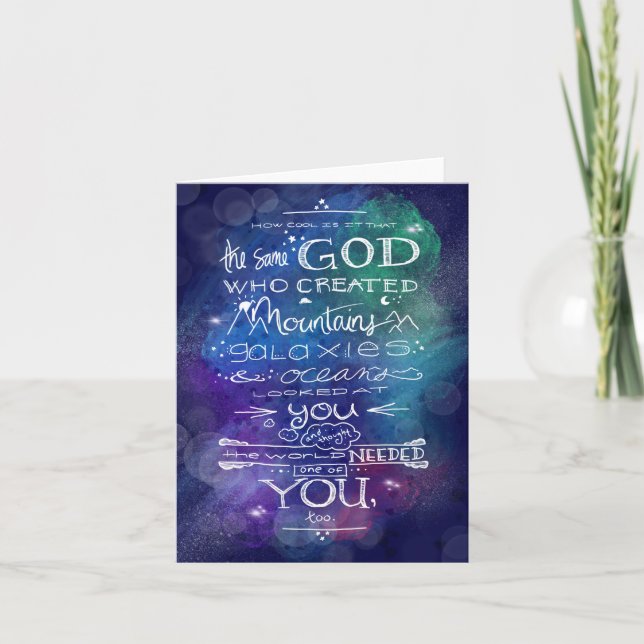 Christian notecard Kara gift idea God loves you (Front)