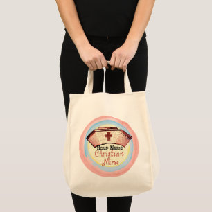 Christian nurse cap tote bag