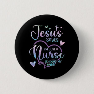 Christian Nurse Jesus 2 Inch Round Button