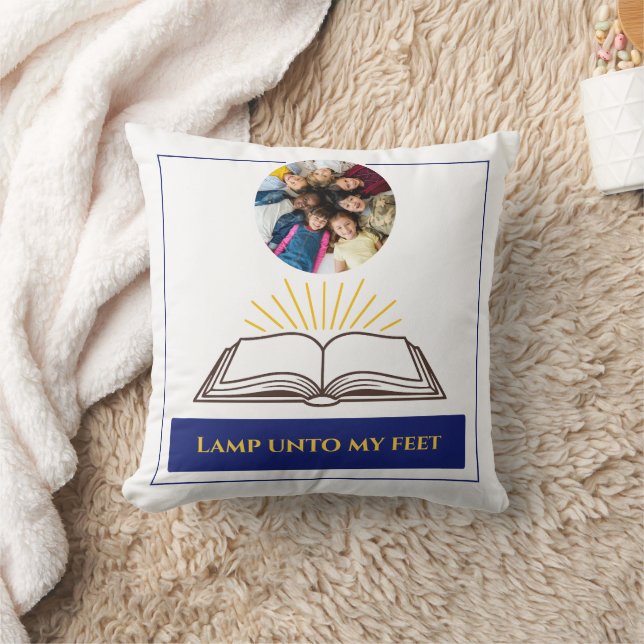 Christian Open Bible Rays Word of God Throw Pillow (Blanket)