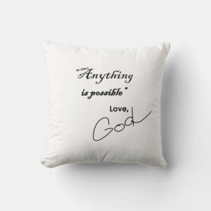 Christian or religious saying on pillow, encourage throw pillow