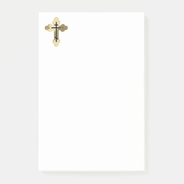Christian orthodox cross post-it notes (Front)