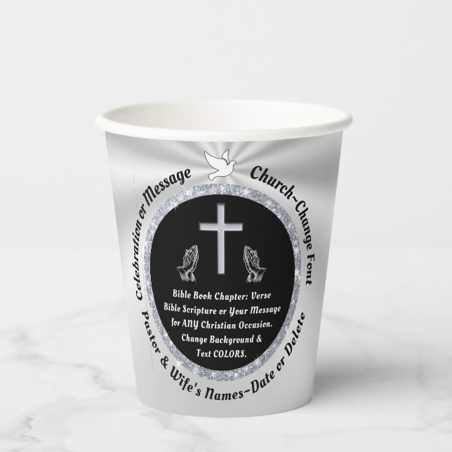 Christian Paper Cups, for Christian, Church Party Paper Cups (Front)