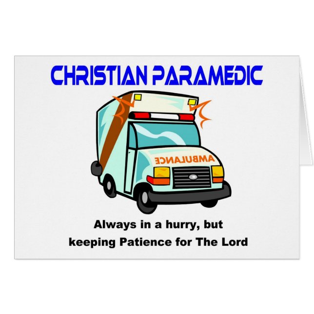 Christian Paramedic religious gift (Front Horizontal)