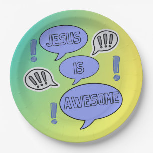Christian party tableware theme paper plate