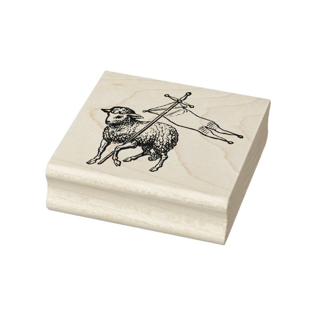 Christian Pascal Lamb / Agnus Dei (No Clouds) Rubber Stamp (Stamp)