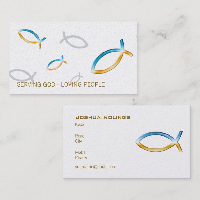 Christian | Pastor | Priest Business Card (Front/Back)