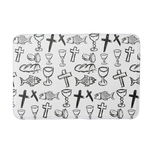 Christian Pattern Bath Mat (Front)