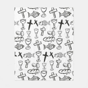 Christian Pattern Fleece Blanket