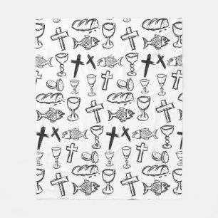 Christian Pattern Fleece Blanket
