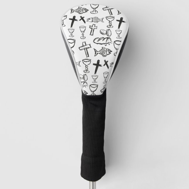 Christian Pattern Golf Head Cover (Front)