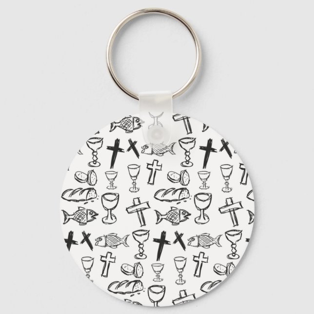 Christian Pattern Keychain (Front)