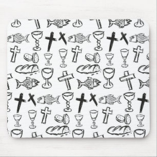 Christian Pattern Mouse Pad